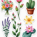 Flowers & Plants - Sticker Sheet v13